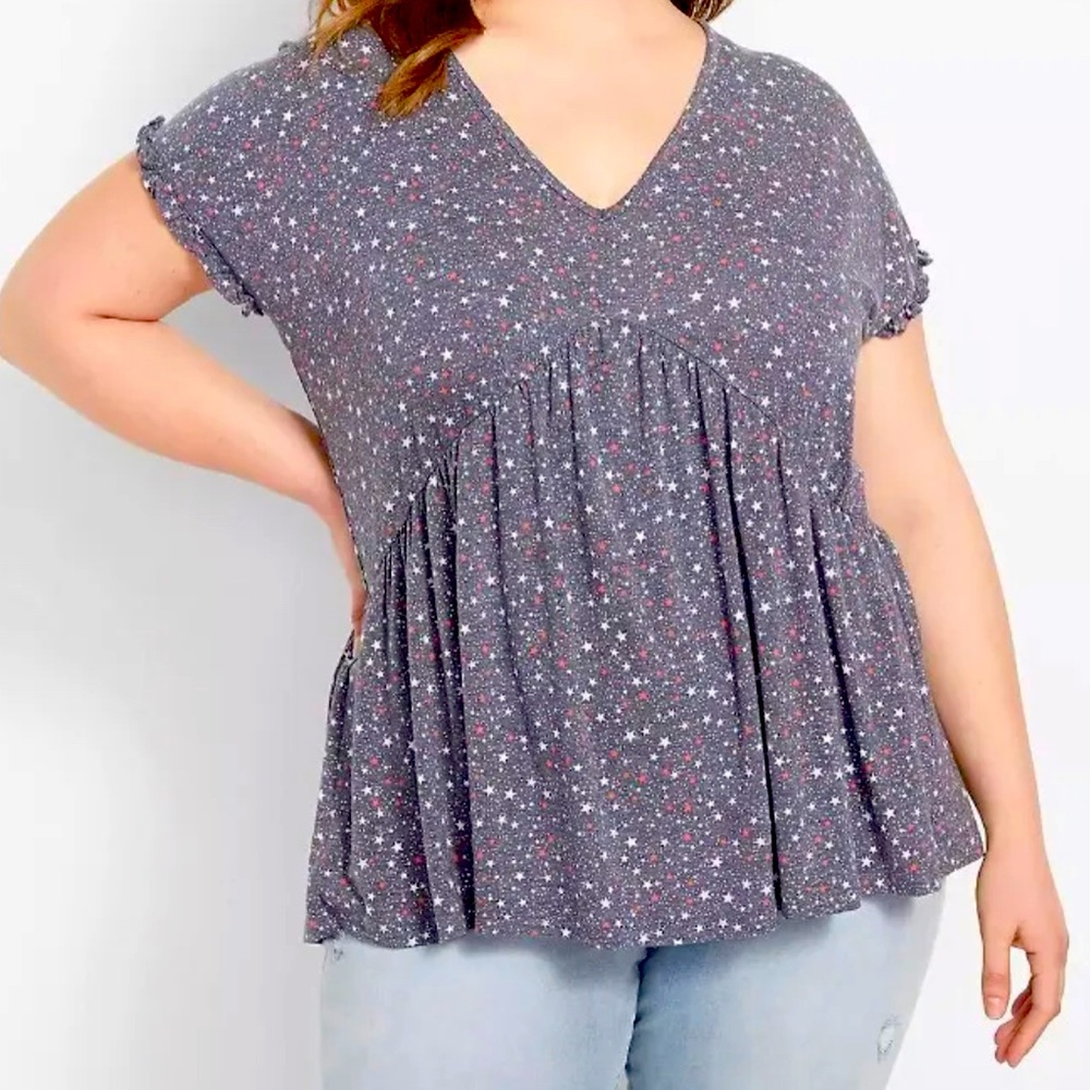 NWT salmon babydoll top